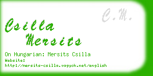 csilla mersits business card